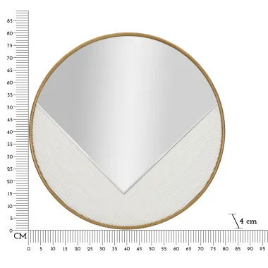 Lustro ścienne TOLOSA Ø 80X4 cm (wymiary lustra 73X64 cm)
